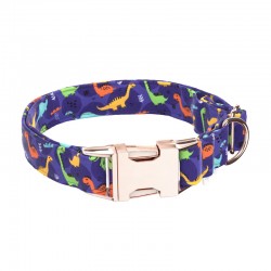 April & June Blue Dinos Collar