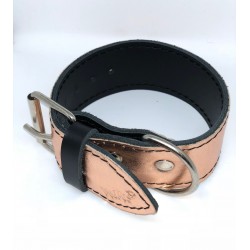 MOMO  leather collar, pink M